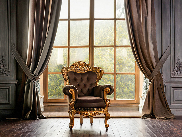 画像：窓と椅子